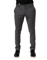 Daniele Alessandrini Gray Polyester Formal Dress Trouser Pants