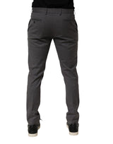 Daniele Alessandrini Gray Polyester Formal Dress Trouser Pants