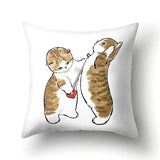 Funny Cat Pillowcases (17.32x17.32in) for Home Decor