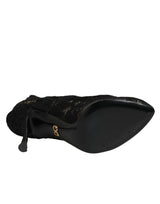 Dolce & Gabbana Black Pumps Taormina Lace Socks Boots Shoes