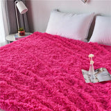 Rose Red Flannel Blanket - Warm Plush for Home & Office