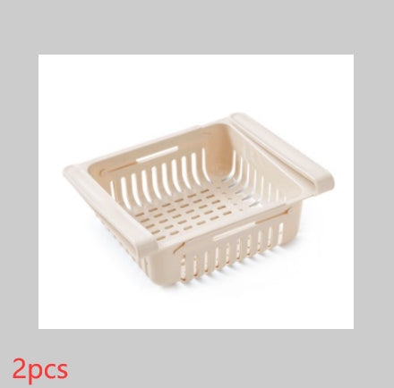 Telescopic Refrigerator Storage Basket for Freshness