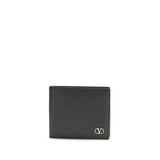 Valentino Garavani Black Calf Leather Bos Taurus Wallet