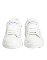 Dolce & Gabbana White Mesh Inserts Low Top Sneakers Shoes
