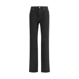 Saint Laurent Black Cotton Straight-Leg Jeans