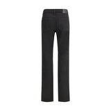 Saint Laurent Black Cotton Straight-Leg Jeans