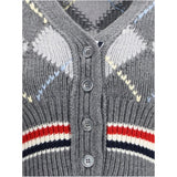 Thom Browne Gray Fleece Wool Cardigan