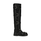 Dolce & Gabbana Black Calf Leather Bos Taurus Lace-Up Boots