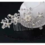 Pearl and Rhinestone Bridal Hair Comb Wedding Accessory