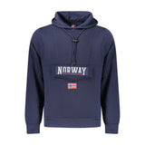 Norway 1963 Blue Cotton Men's Hooded Sweatshirt