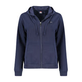 Norway 1963 Blue Cotton Women Sweatshirt with Hood and Zip