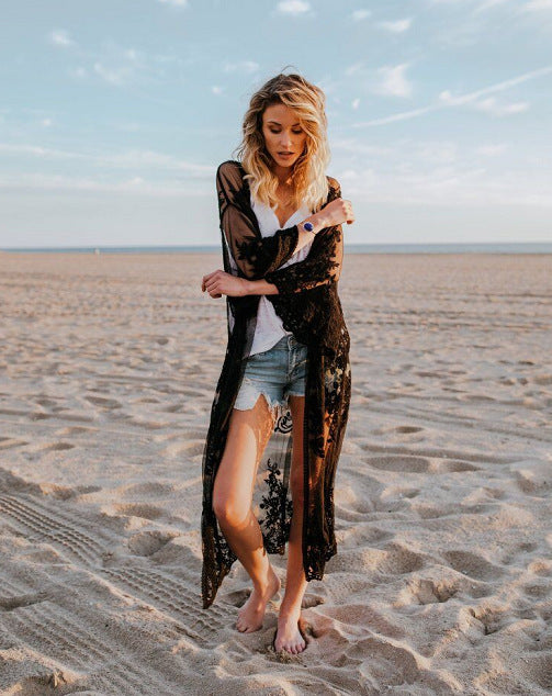 Mesh Beach Holiday Blouse