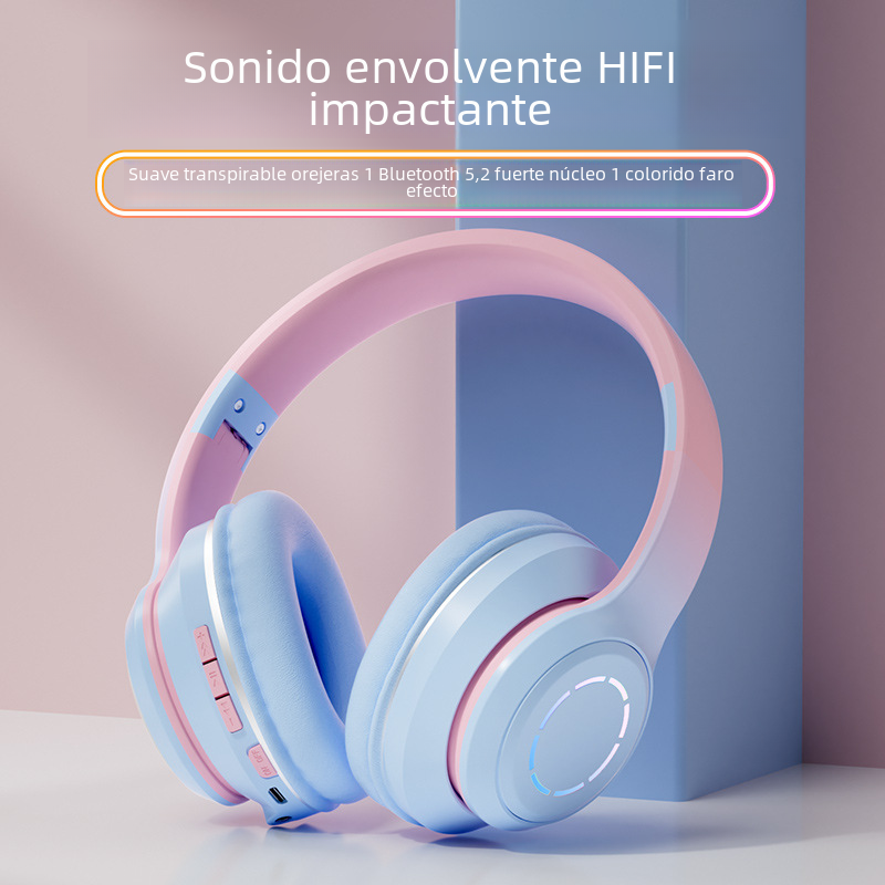 Bluetooth Over-Ear Headphones with Gradient Colors