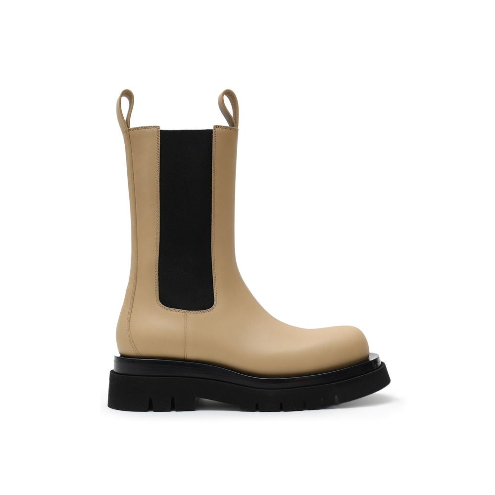 Bottega Veneta Beige Leather Chelsea Boots