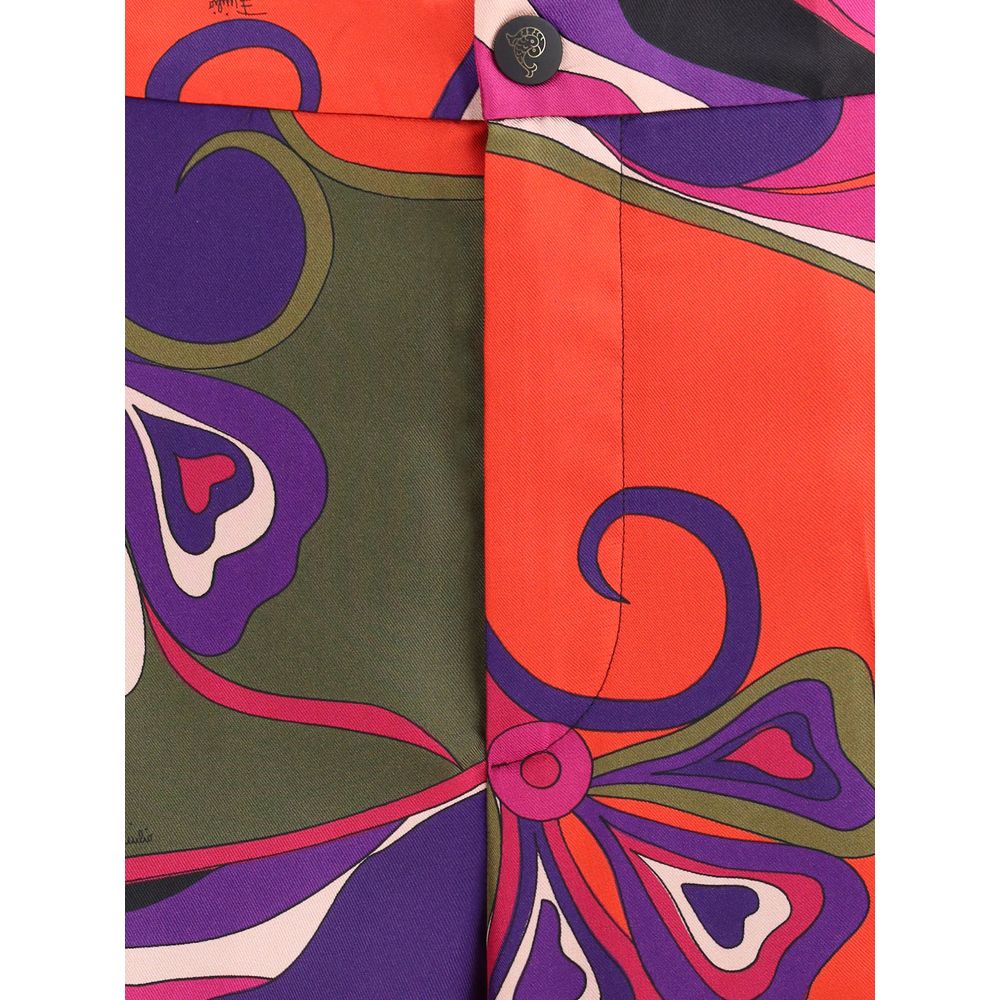 Emilio Pucci Multicolor Silk Casual Pants