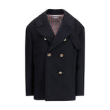 Thom Browne Blue Fabric Coat