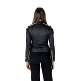 Blauer Black Polyamide Biker Jacket