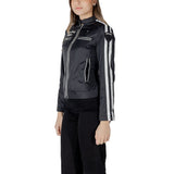 Blauer Black Polyamide Biker Jacket