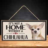 Chihuahua Wooden Plaque Sign for Home Decor (7.9x3.9in)