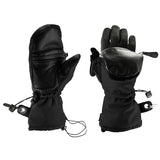 HWI Gear CFCM100 Convertible Fold-Away Cold Weather Mitt Transforms to Gloves Water-Resistant Touchscreen Capable Hand Warmer Pouch for Outdoor Adventure Enthusiast Black Large