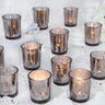 Black Votive Candle Holders Set of 24 Speckled Mercury Candle Holders for Wedding Centerpiece Table Decorations Tealight Candle Holder for Party Bridal Shower Decor Home Decor