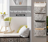 Over Door Hanging Storage Bag with 4 Pockets