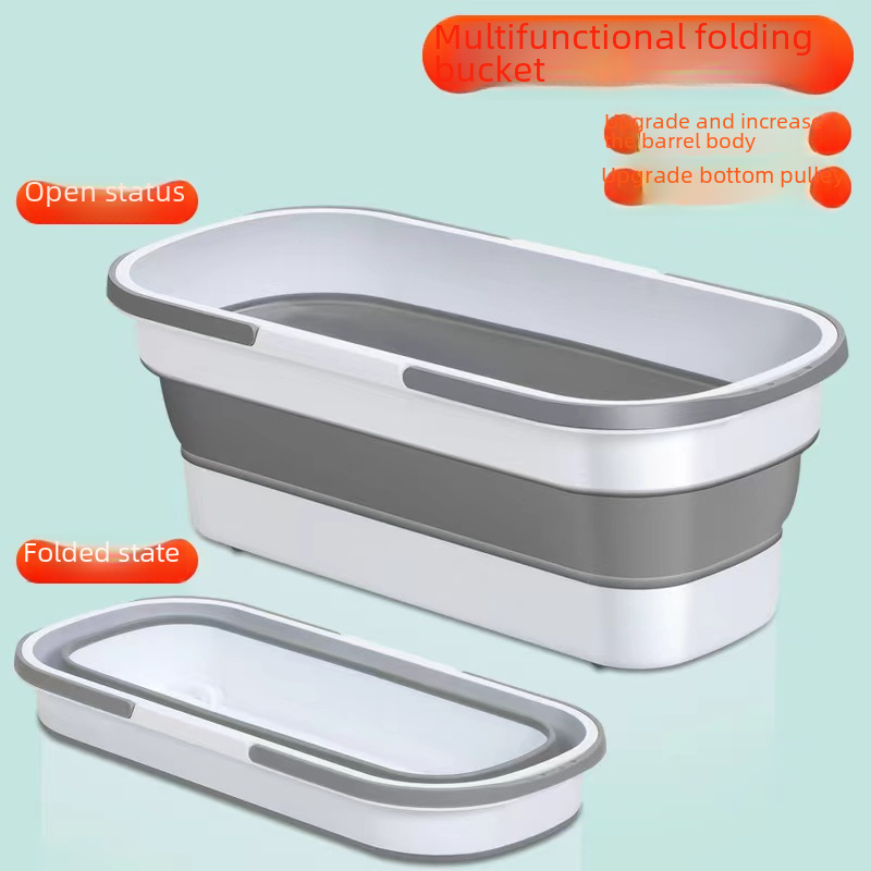 Portable Folding Silicone Car Wash Bucket (Rectangular)