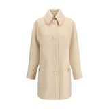Valentino Cream Fleece Wool Coat