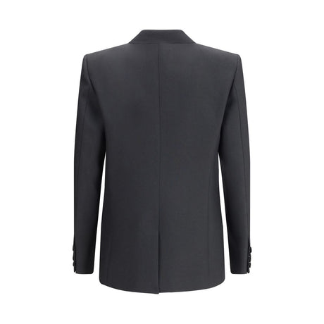 Valentino Black Polyester Coat