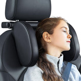 QRabbit Car Headrest Pillow 180° Adjustable Kids Neck Pillows U Shaped Travel Sleeping Car Headrest with Add-on Cushion for Adults and Kids Road Trip (ONLY Suitable for Car Seat with Poles)