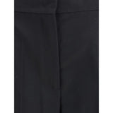 Max Mara Black Fleece Wool Casual Pants