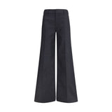 Darkpark Black Polyester Flared Pants