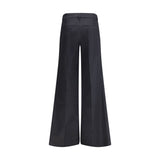 Darkpark Black Polyester Flared Pants
