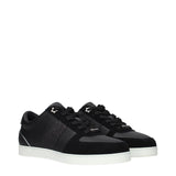 Jimmy Choo Black Leather Low Top Sneakers