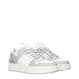 Jimmy Choo White Leather Low Top Sneakers