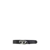 Diesel Black Calf Leather Bos Taurus Regular Belt