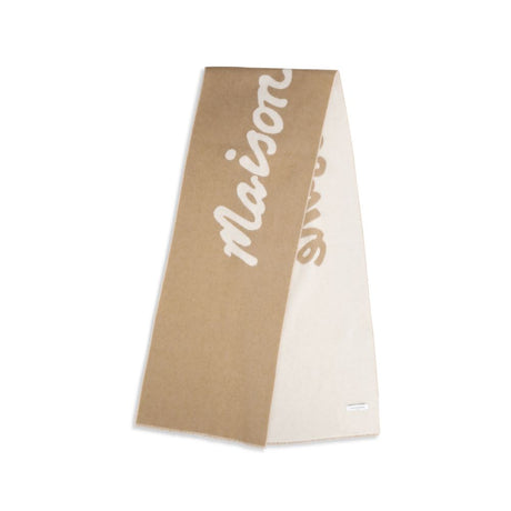 Maison Kitsuné Beige Wool Scarf