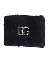 Dolce & Gabbana Black Polyester Logo Plaque Men One Size Wristband