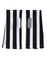 Dolce & Gabbana Black White Nylon Fingerless Wrist Length Gloves