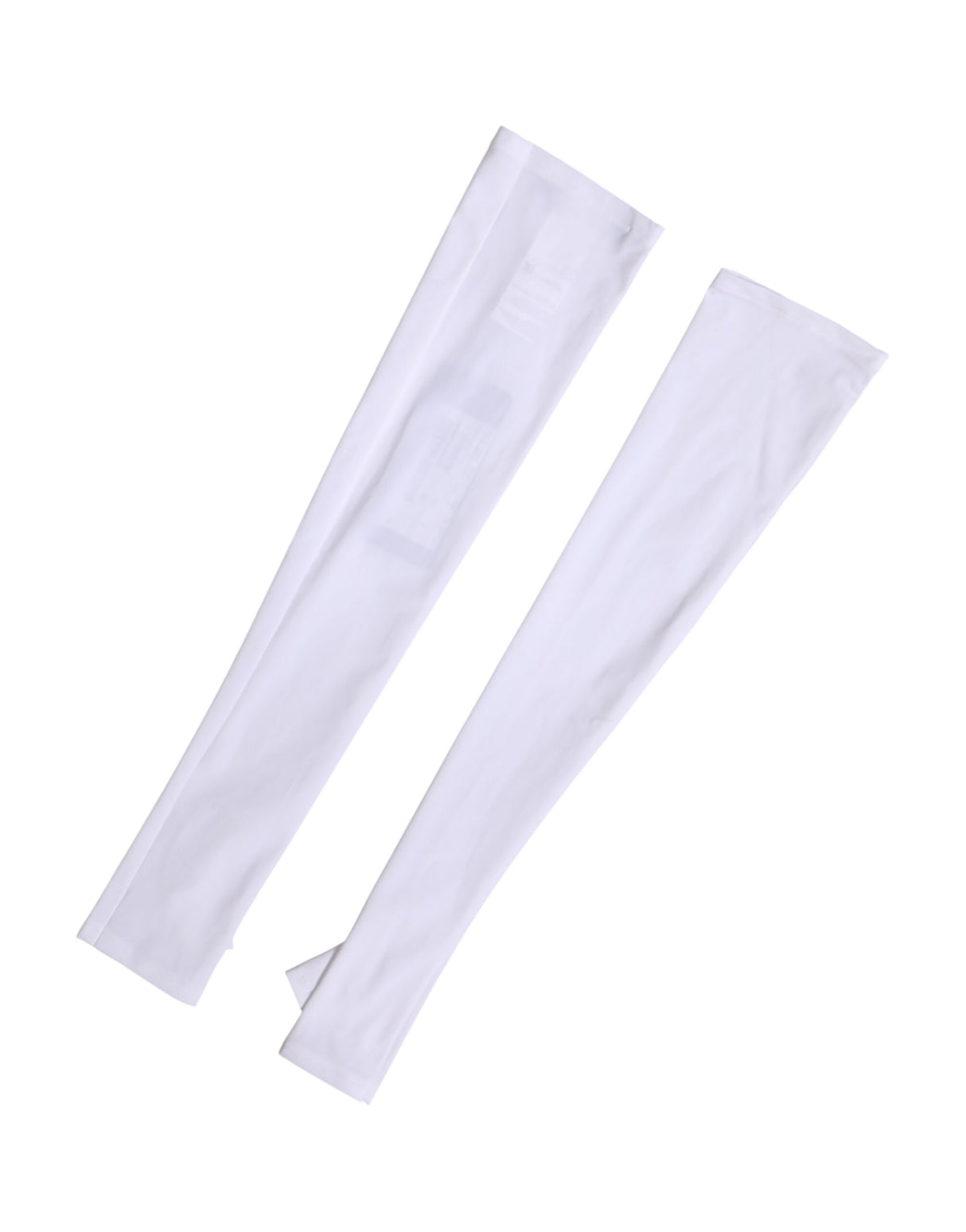 Dolce & Gabbana White Nylon Fingerless Elbow Length Mitten Gloves