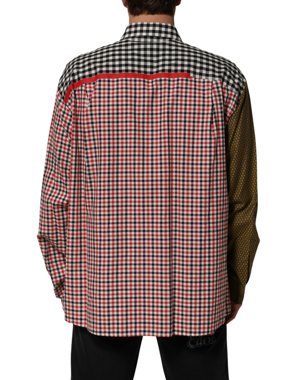 Dolce & Gabbana Multicolor Cotton Collared Checkered Shirt