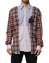 Dolce & Gabbana Multicolor Cotton Collared Checkered Shirt