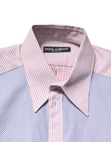 Dolce & Gabbana Multicolor Cotton Collared Checkered Shirt