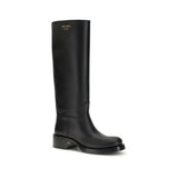 Prada Black Calf Leather Bos Taurus Boots