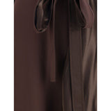 Ferragamo Brown Viscose Cocktail Dress