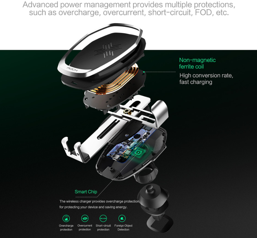 Car Wireless Charging Phone Holder Stand
