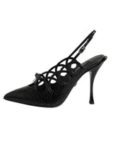 Dolce & Gabbana Leather High Heels Slingback Shoes
