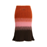 Fendi Multicolor Mohair Midi Skirt