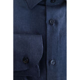 Baldinini Trend Blue Cotton Men Shirt