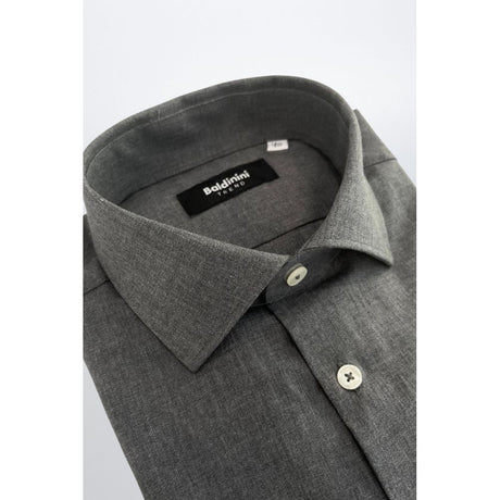 Baldinini Trend Gray Cotton Men's Shirt